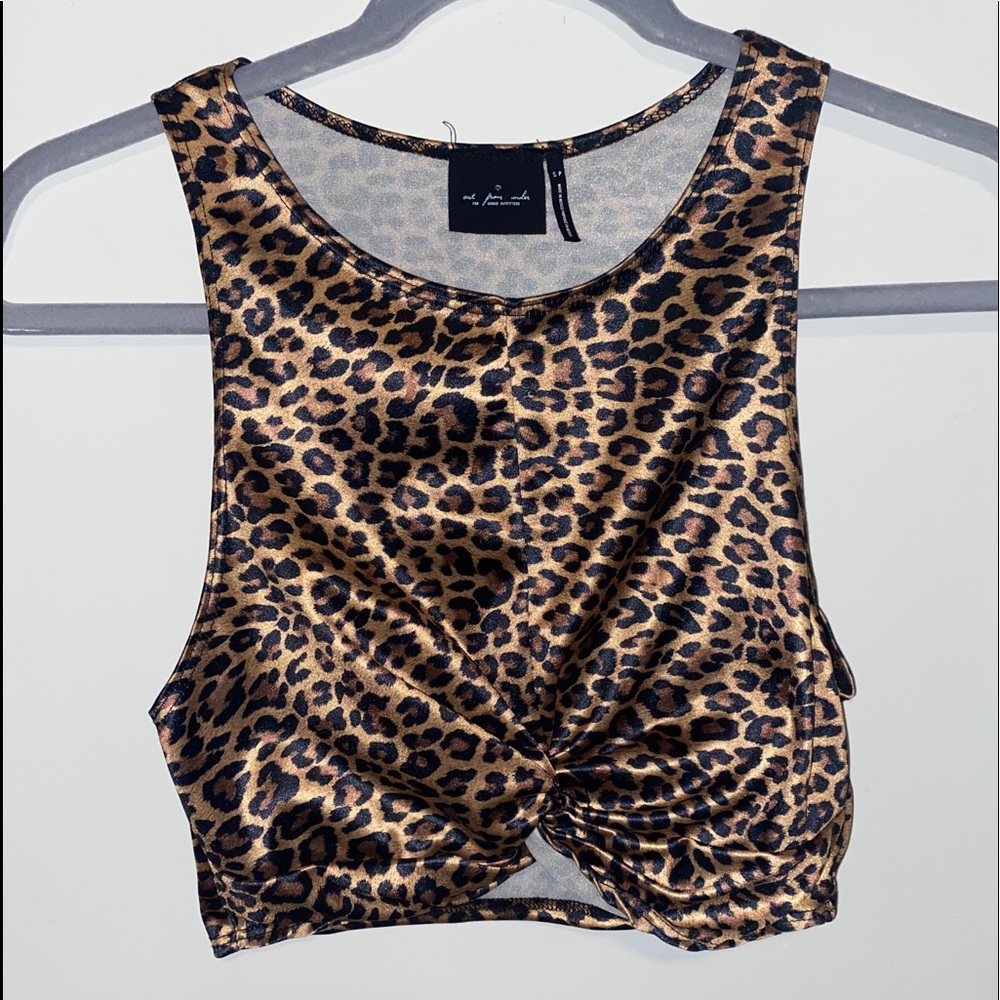 Cheetah print crop top